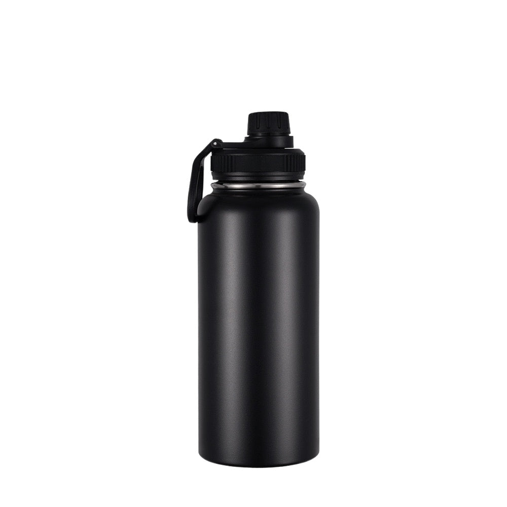 Wholesale Custom Logo 32oz Stainless Steel Sports Bottle - black