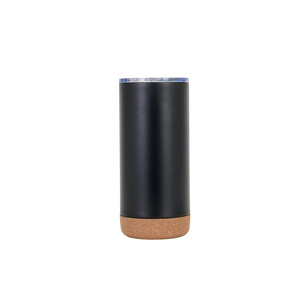 Wholesale Custom Logo 16oz Insulated Travel Tumbler with Cork Base - black