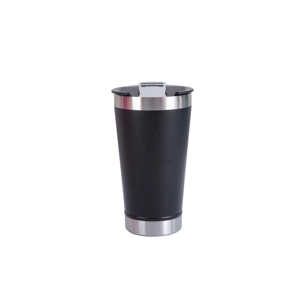 Wholesale Custom Logo 16oz Beer Tumbler with Removable Opener - black