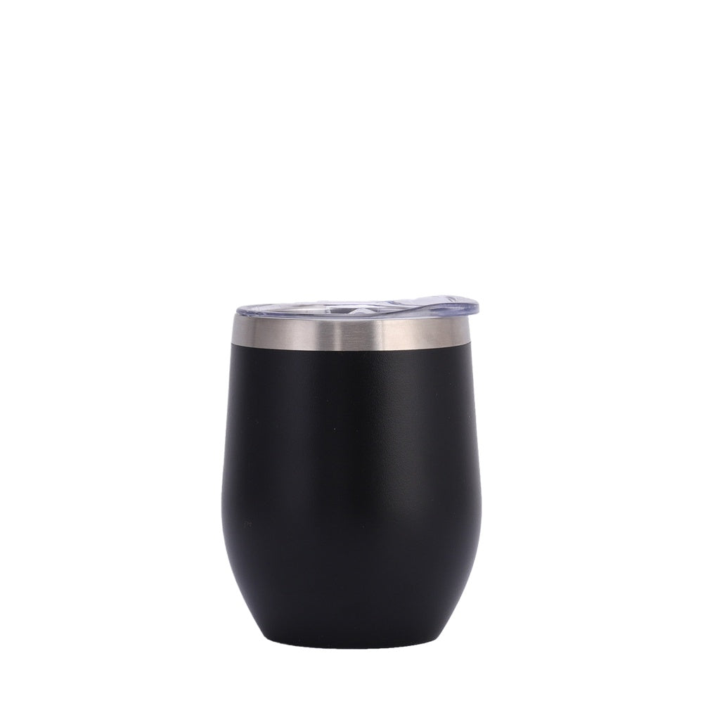 Wholesale Custom Logo 12oz Stemless Wine Tumbler - black