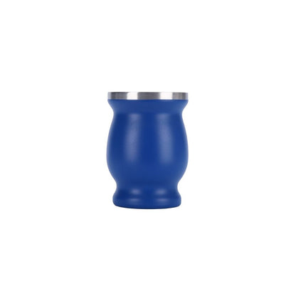 Wholesale Custom Logo 8oz Insulated Yerba Mate Cup with Straw - blue