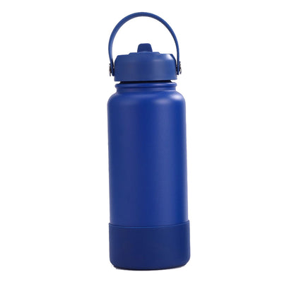 Wholesale Custom Logo 40oz Large Stainless Steel Water Bottle Flip Straw - blue