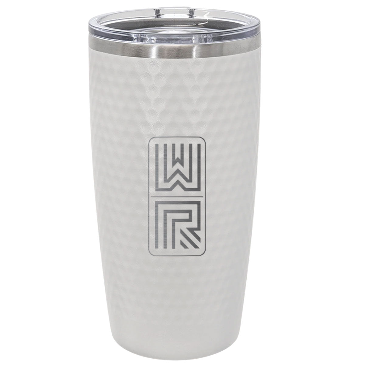 Personalized Modern Monogram Tumbler – Custom 20oz Stainless Steel White Cup with Double Initials, Minimalist Gift for Couples or Men