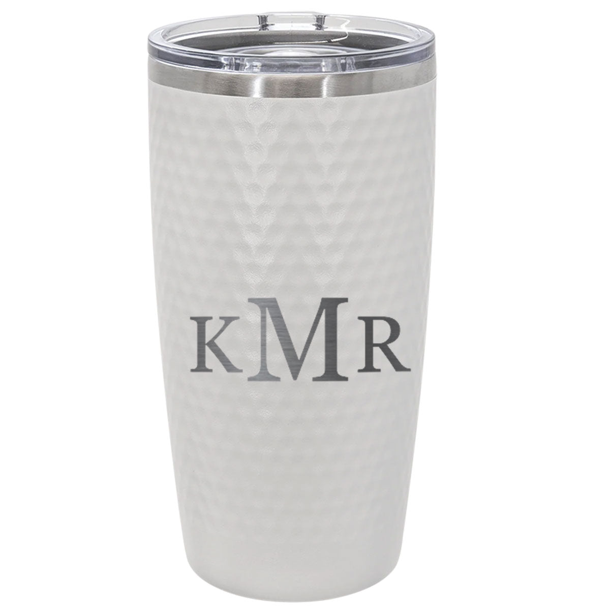 Personalized 3-Letter Monogram Tumbler – Custom Engraved 20oz Stainless Steel Cup with Classic Initial Design