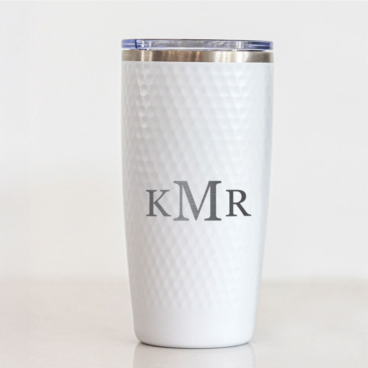 Personalized 3-Letter Monogram Tumbler – Custom Engraved 20oz Stainless Steel Cup with Classic Initial Design