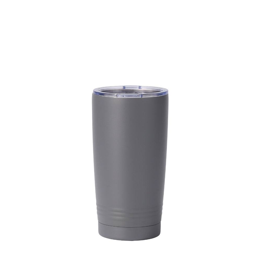 Wholesale Custom Logo 20oz Ribbed Base Stainless Steel Tumbler - grey