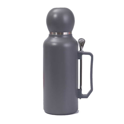 Wholesale Custom Logo 44oz Yerba Mate Insulated Bottle Set with Cup & Bombilla - grey