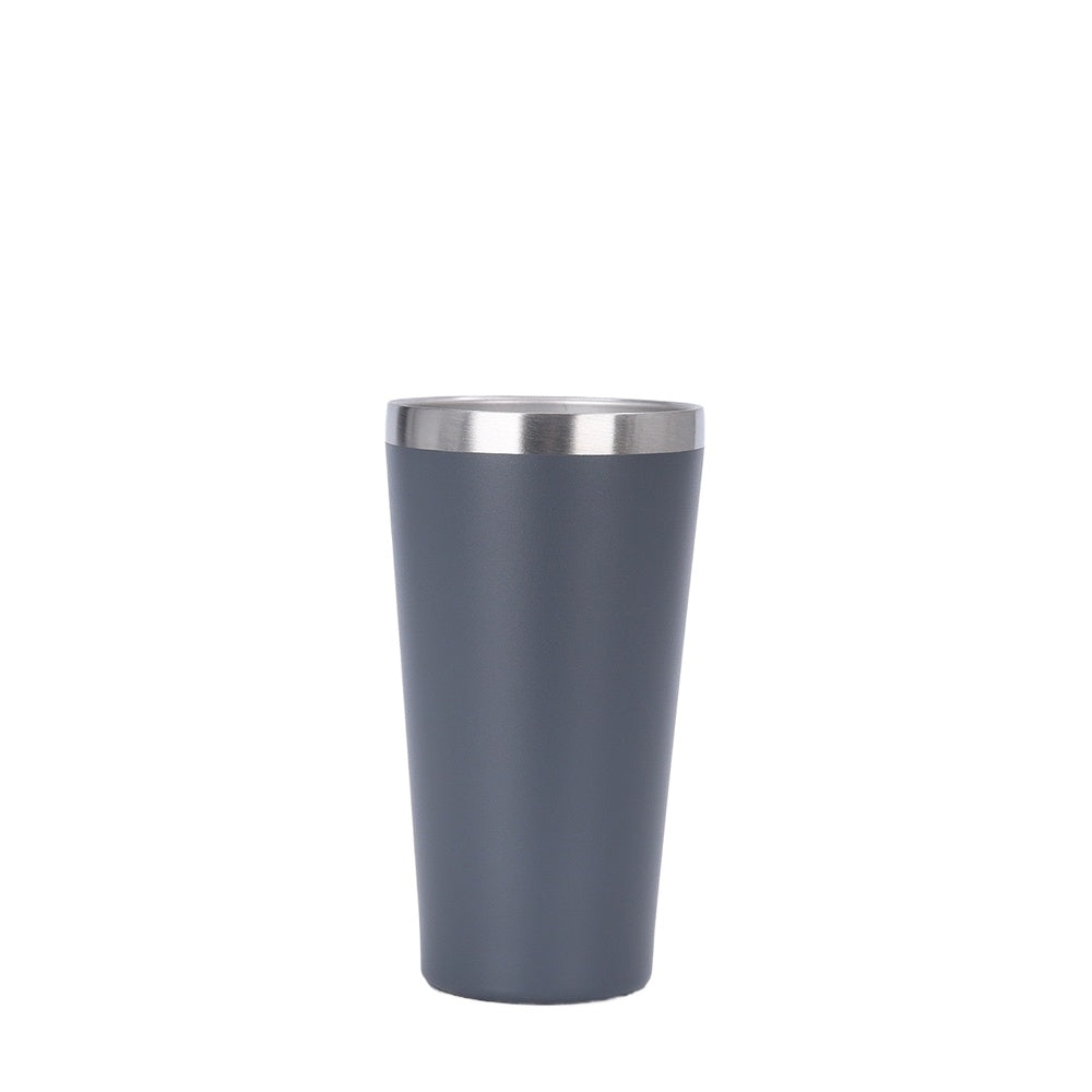 Wholesale Custom Logo 16oz Stainless Steel Pint Tumbler - grey