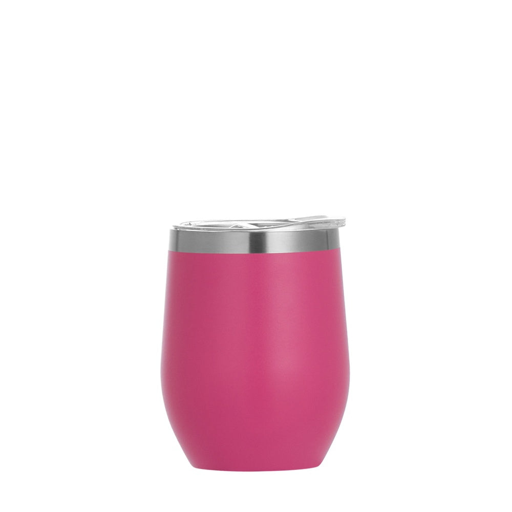 Wholesale Custom Logo 12oz Stemless Wine Tumbler - hot pink