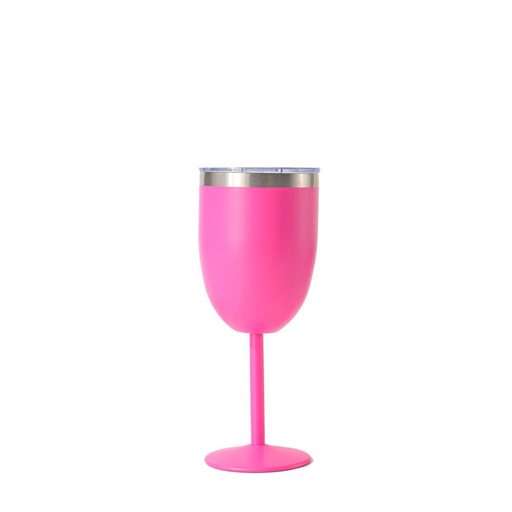 Wholesale Custom Logo 12oz Stainless Steel Wine Tumbler - hot pink