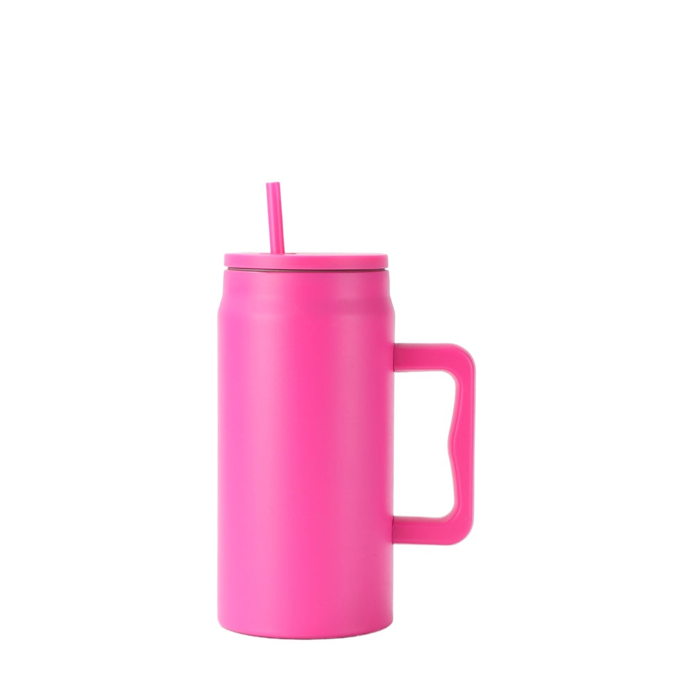 Wholesale Custom Logo 50oz Tumbler with Handle and Straw - hot pink