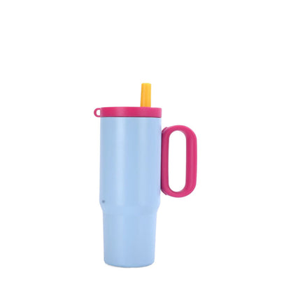 Wholesale Custom Logo 25oz Stainless Steel Handle Tumbler - light blue