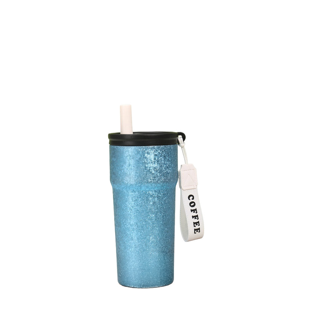 Wholesale Custom Logo 17oz Crackle Finish Vacuum Insulated Tumbler - light blue