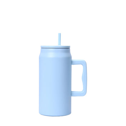 Wholesale Custom Logo 50oz Tumbler with Handle and Straw - light blue