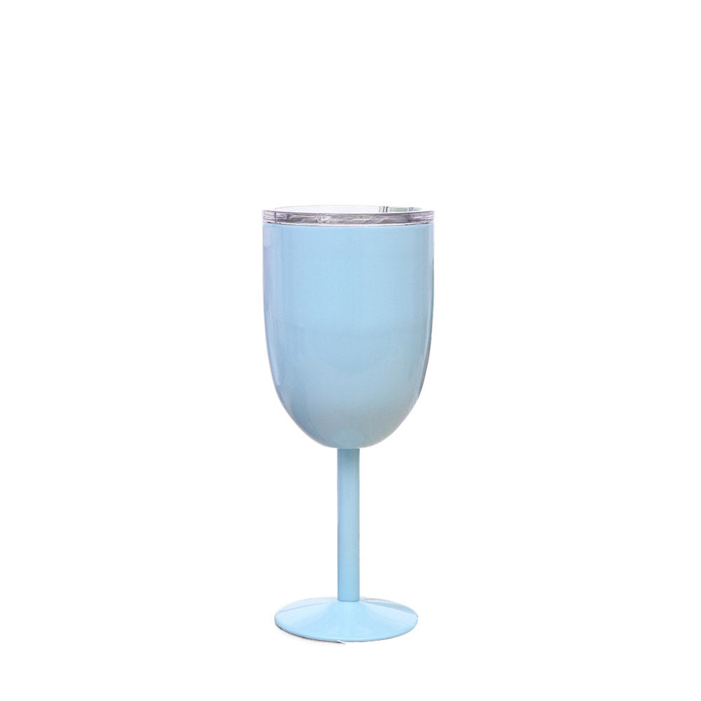 Wholesale Custom Logo 10oz Stainless Steel Wine Tumbler - light blue