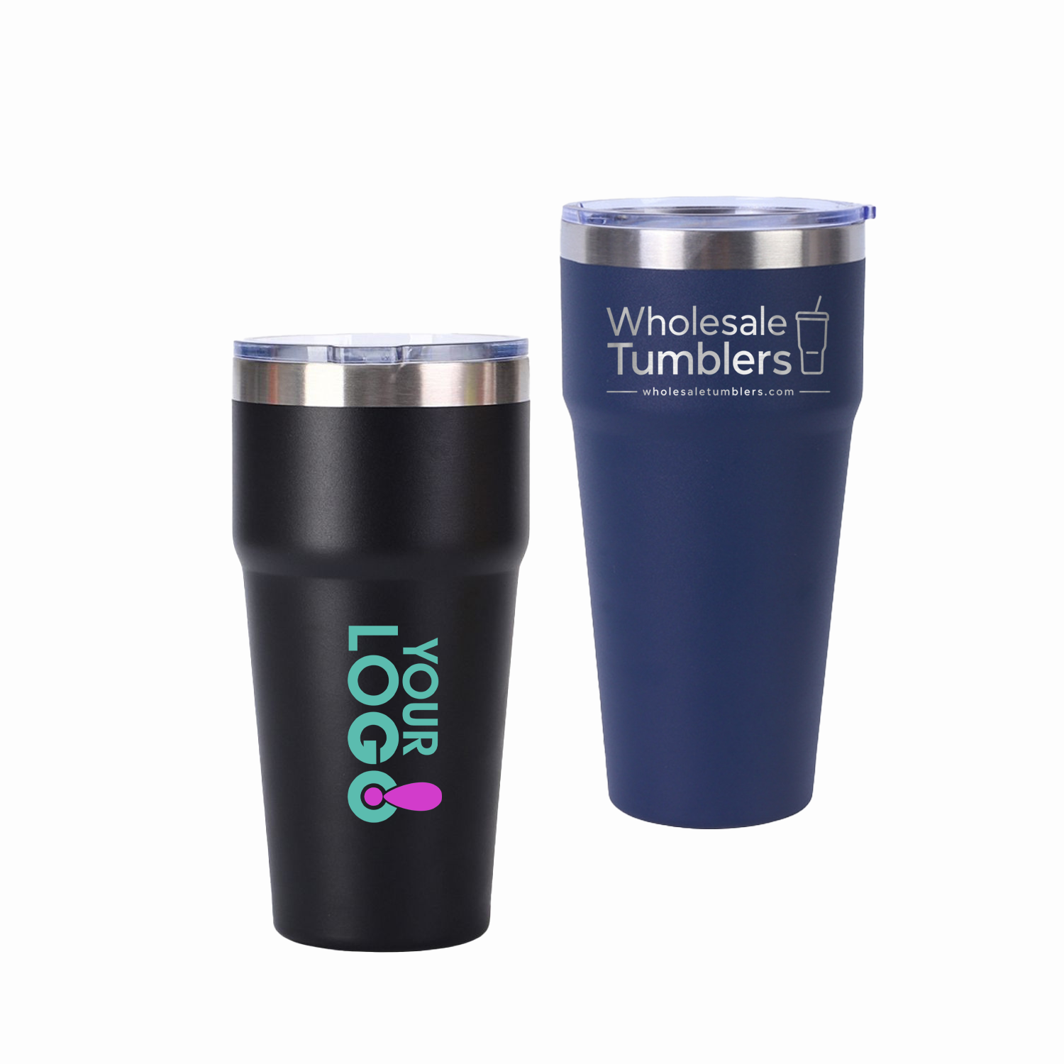 Wholesale Custom Logo 16oz Tapered Vacuum Coffee Tumbler - Main View