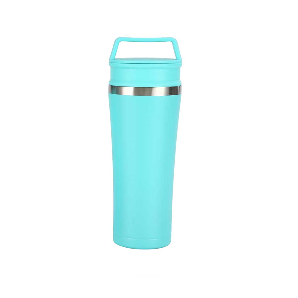 Wholesale Custom Logo 15oz Dual Lid Insulated Coffee Tumbler - mint-green