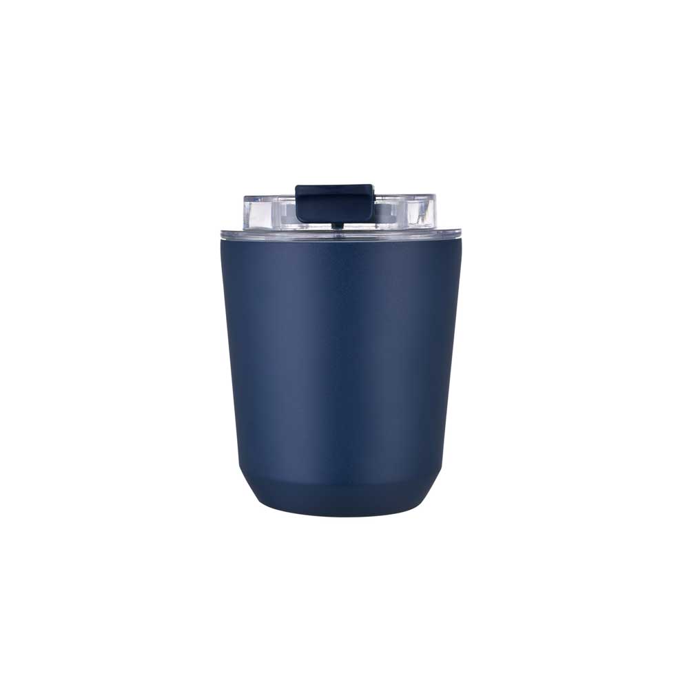 Wholesale Custom Logo 9oz Insulated Travel Tumbler with Flip-Top Lid - navy-blue