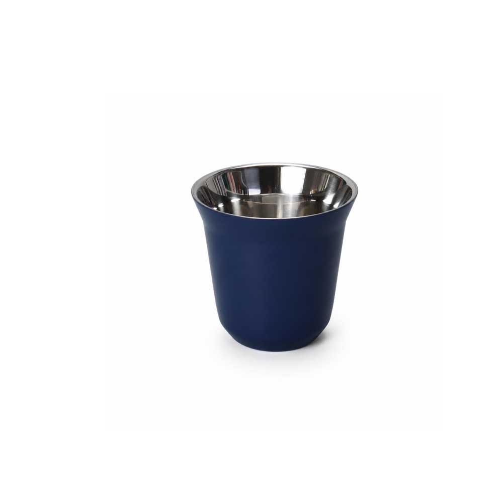 Wholesale Custom Logo 3oz Stainless Steel Double Wall Shot Glass - navy-blue