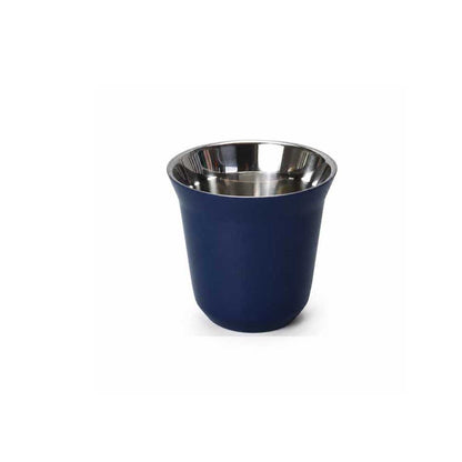 Wholesale Custom Logo 5.5oz Flared Rim Stainless Steel Tasting Glass - navy-blue