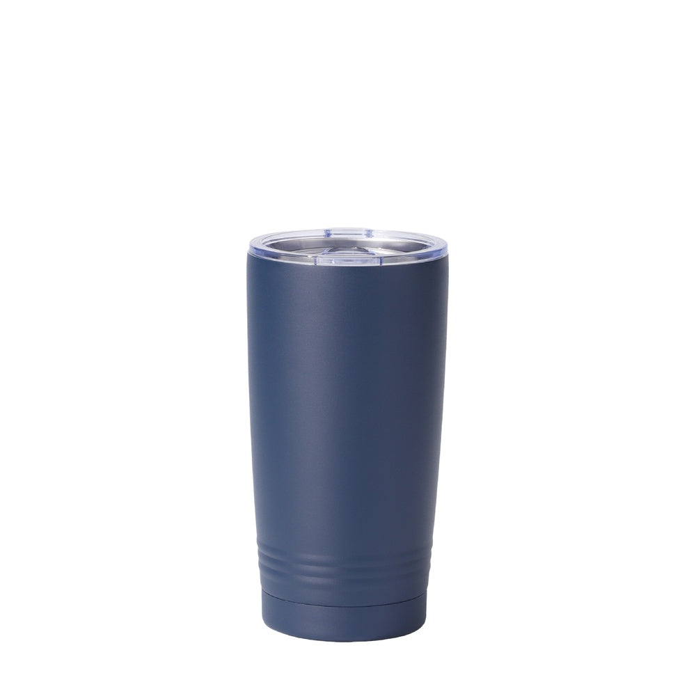 Wholesale Custom Logo 20oz Ribbed Base Stainless Steel Tumbler - navy blue
