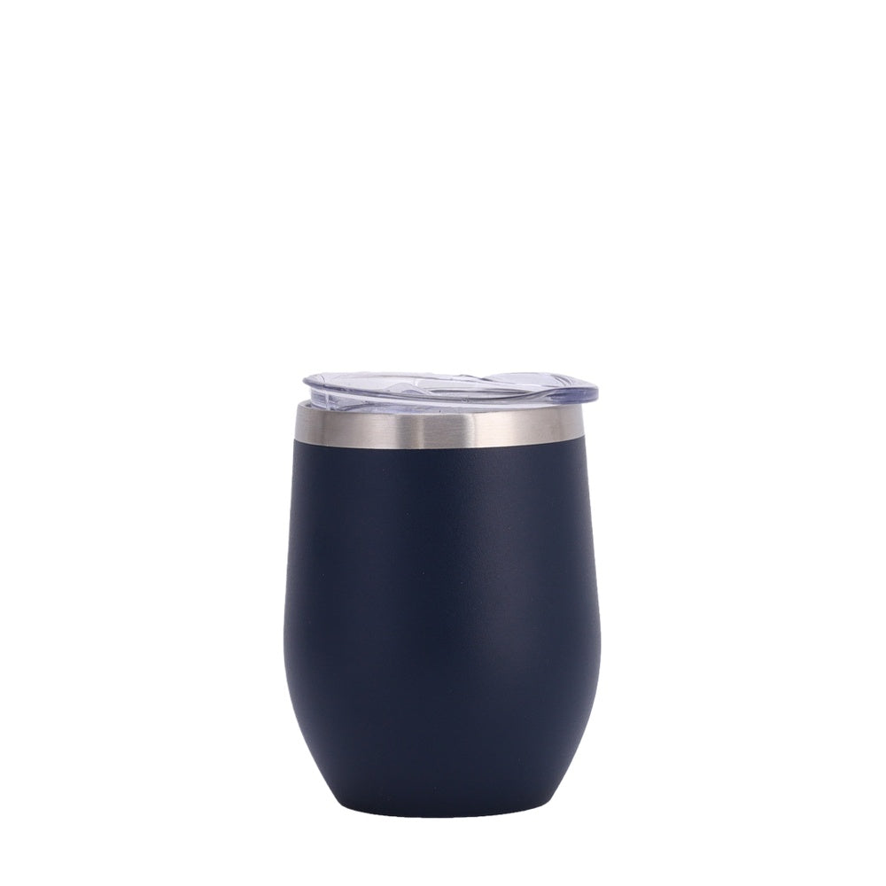 Wholesale Custom Logo 12oz Stemless Wine Tumbler - navy blue