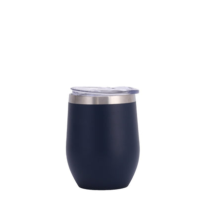 Wholesale Custom Logo 12oz Stemless Wine Tumbler - navy blue