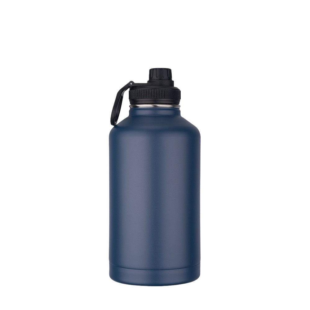 Wholesale Custom Logo 64oz Large Stainless Steel Water Bottle - navy blue
