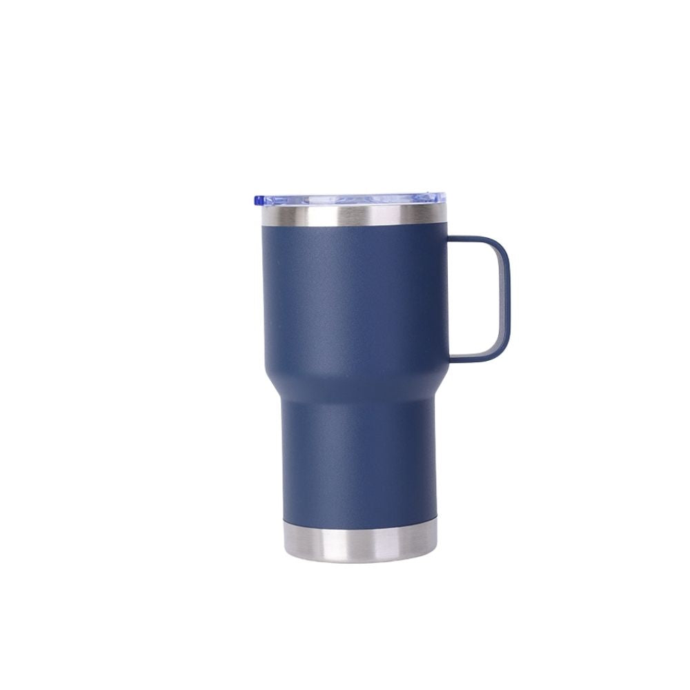 Wholesale Custom Logo 20oz Handle Insulated Travel Mug - navy blue