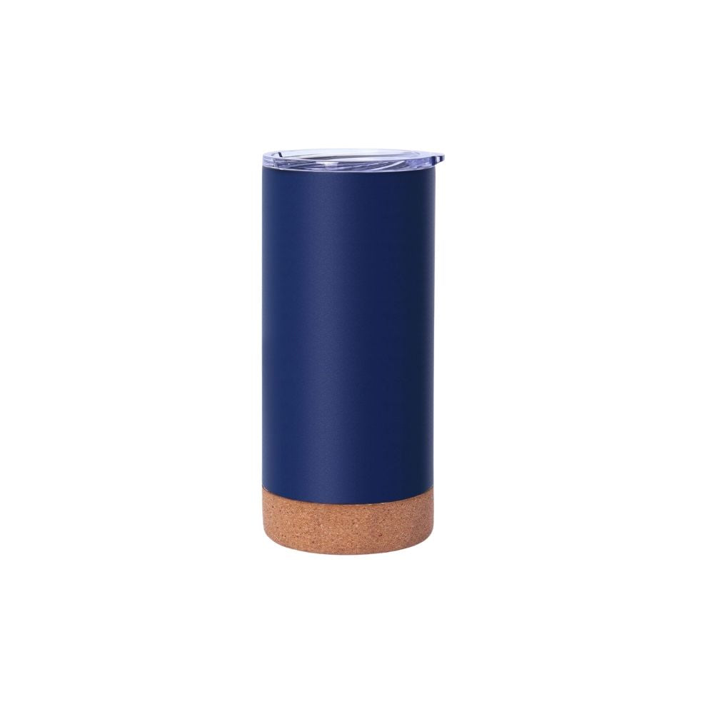 Wholesale Custom Logo 16oz Insulated Travel Tumbler with Cork Base - navy blue