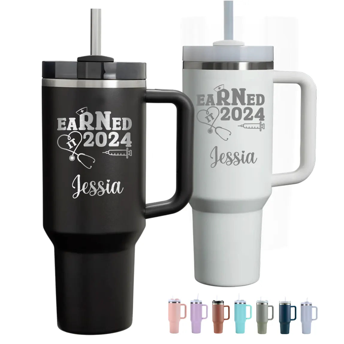 nurse graduation tumbler personalize RN nurse tumbler laser engraved 40oz tumbler