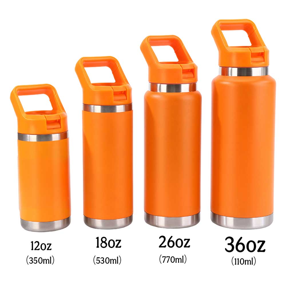 Wholesale Custom Logo 12-36oz Flip-Top Water Bottle - orange