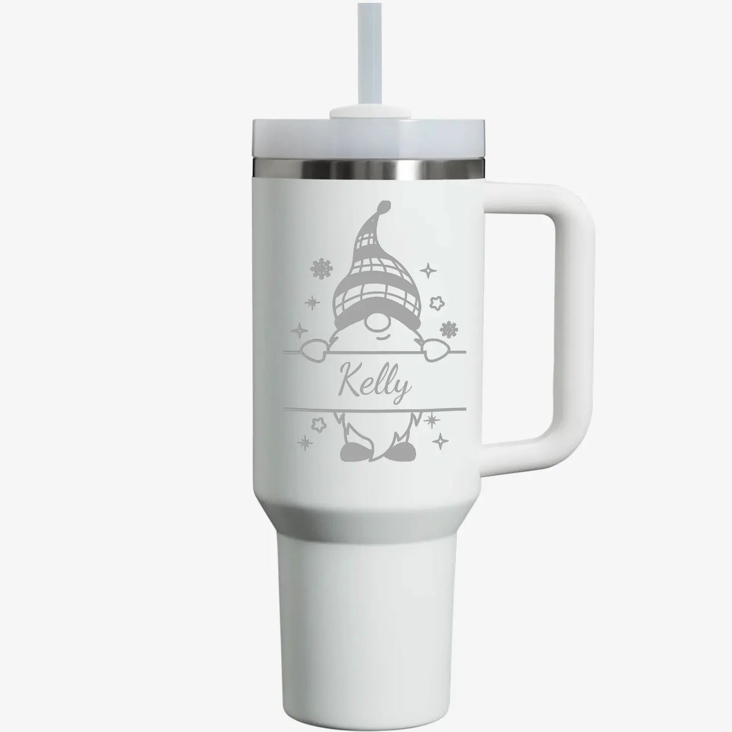 personalize40oz name tumbler white xmas tumbler gift