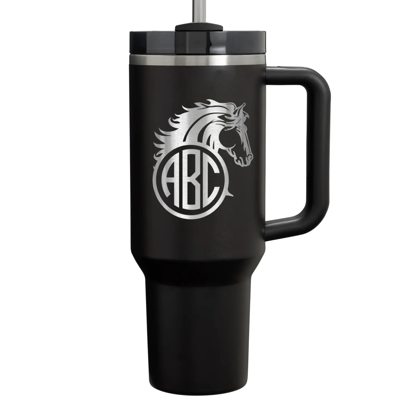 Custom 40oz Horse  Intital Name Tumbler