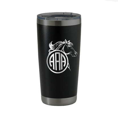 Personalized 20oz Horse Initial  Name Engraved Tumbler