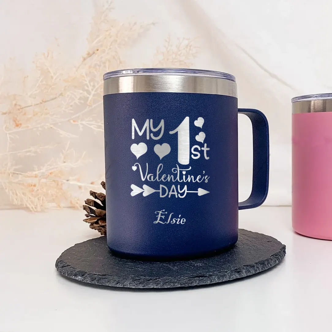 Personalized 12oz My 1st Valentine’s Day Coffee Mug with Handle