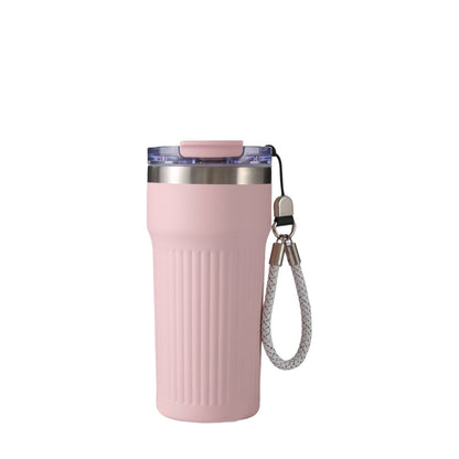 Wholesale Custom Logo 18oz Ribbed Stainless Steel Tumbler - pink