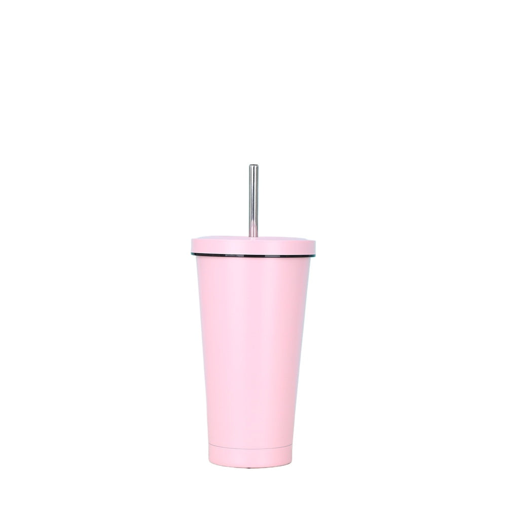 Wholesale Custom Logo 17oz Stainless Steel Straw Tumbler - pink