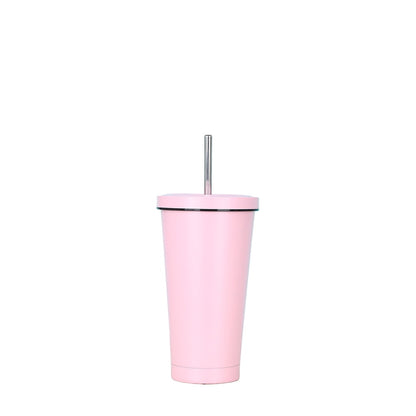 Wholesale Custom Logo 17oz Stainless Steel Straw Tumbler - pink