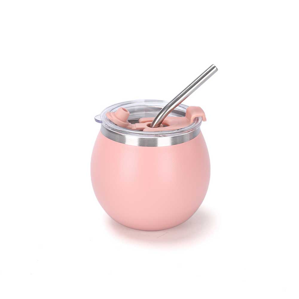 Wholesale Custom Logo 6oz Mini Insulated Tumbler Straw Lid - pink