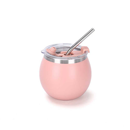 Wholesale Custom Logo 6oz Mini Insulated Tumbler Straw Lid - pink