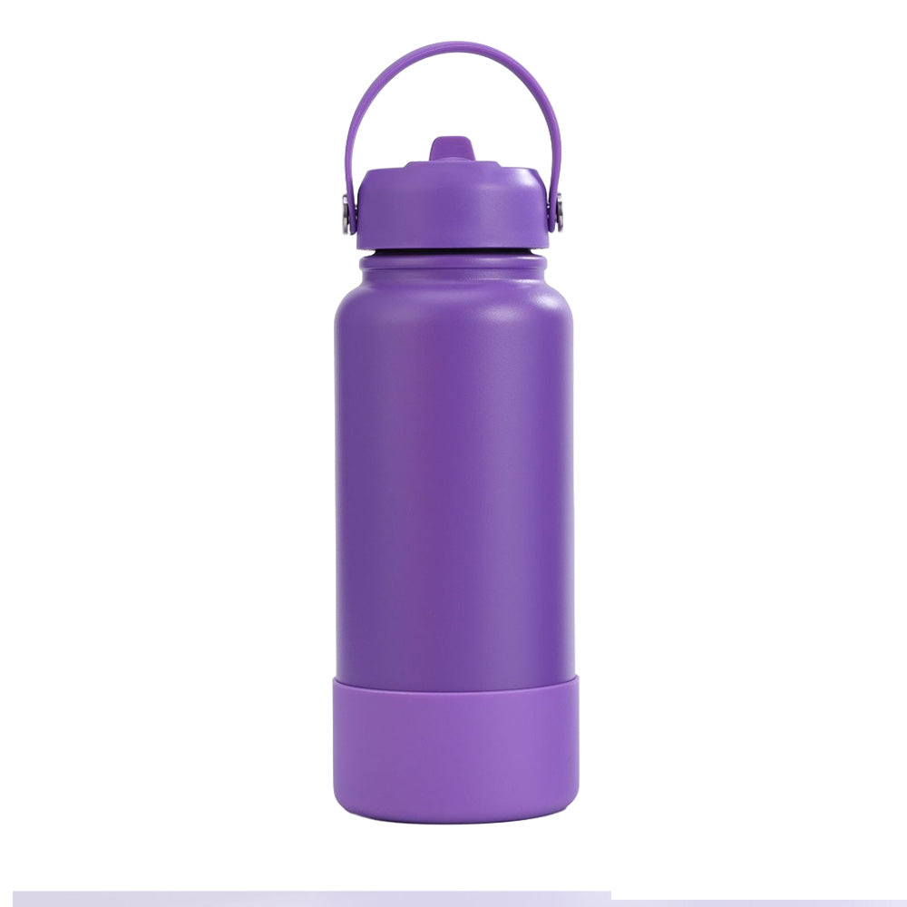 Wholesale Custom Logo 40oz Large Stainless Steel Water Bottle Flip Straw - purple