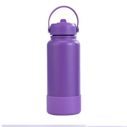 Wholesale Custom Logo 40oz Large Stainless Steel Water Bottle Flip Straw - purple