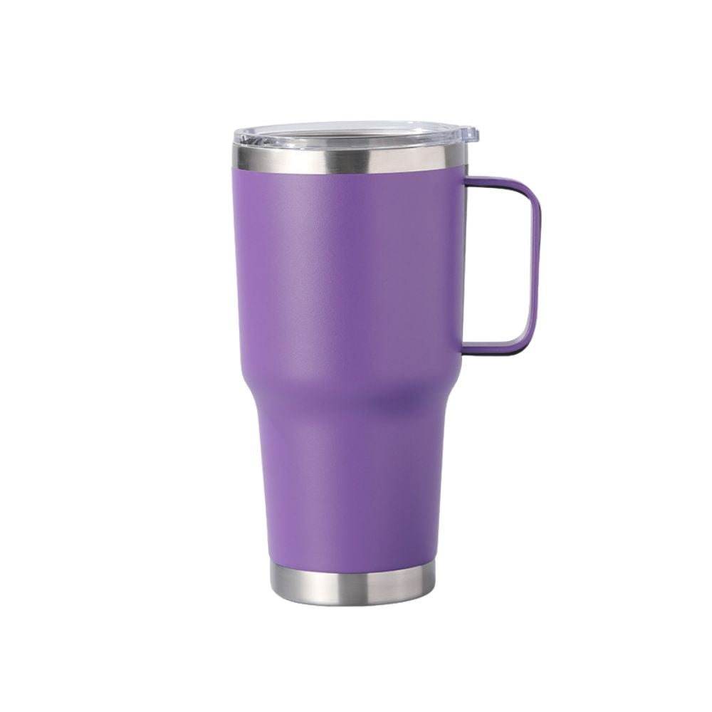 Wholesale Custom Logo 30oz Handle Insulated Travel Mug - purple