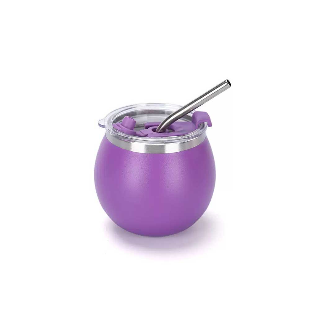 Wholesale Custom Logo 6oz Mini Insulated Tumbler Straw Lid - purple
