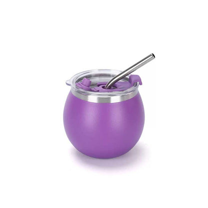 Wholesale Custom Logo 6oz Mini Insulated Tumbler Straw Lid - purple