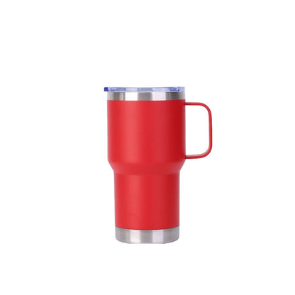 Wholesale Custom Logo 20oz Handle Insulated Travel Mug - red