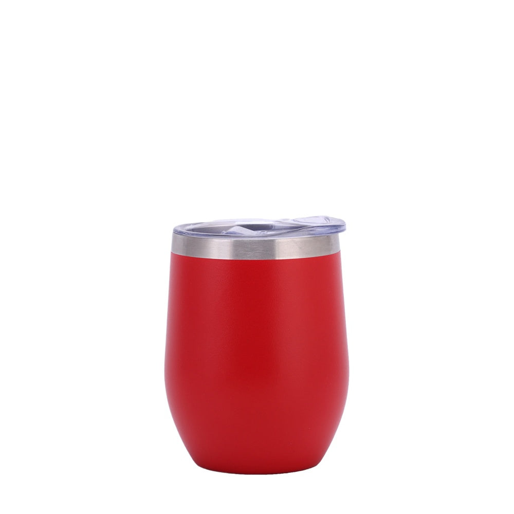 Wholesale Custom Logo 12oz Stemless Wine Tumbler - red