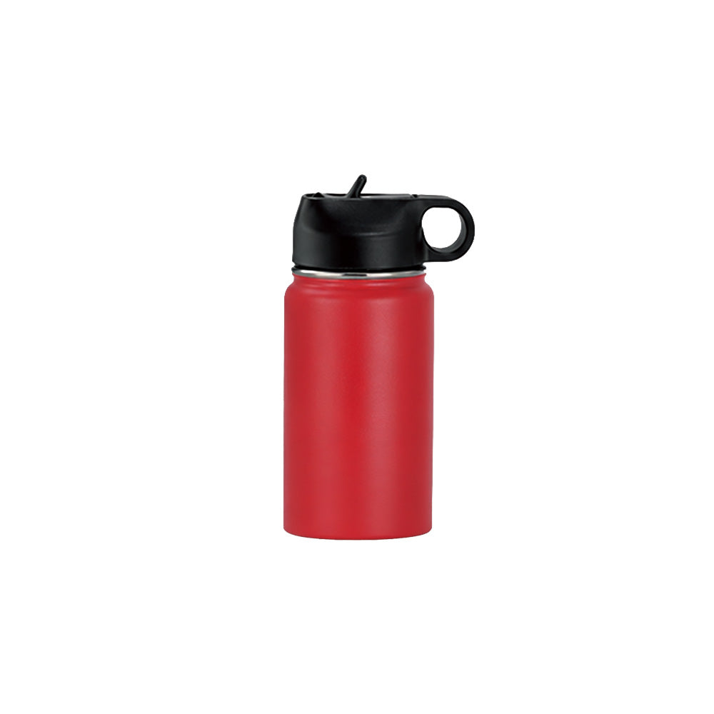 Wholesale Custom Logo 12oz Stainless Steel Water Bottle with Flip Straw - red