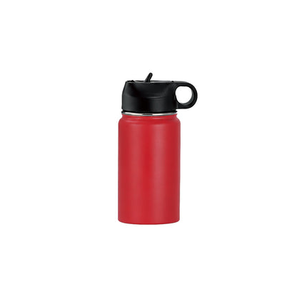Wholesale Custom Logo 12oz Stainless Steel Water Bottle with Flip Straw - red